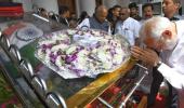 PHOTOS: PM, Rajini, Mamata pay their respects to Karunanidhi