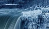 It's so cold in America, Niagara Falls has frozen over!