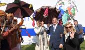 Roadshow, flying kites, visit to Sabarmati Ashram: Netanyahus in Gujarat