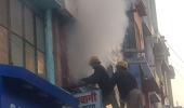 Shops, bus torched in fresh Kasganj violence; 49 held