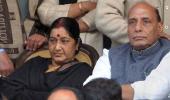 Amid BJP's silence Rajnath supports Sushma over trolling