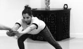 Sania practises prenatal yoga, gets praise from Maneka Gandhi