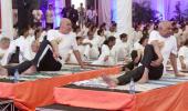 PHOTOS: Netas roll out mats for Yoga Day