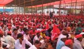 PHOTOS: Protesting farmers turn Mumbai's Azad maidan red