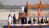 Shehnai tunes and a boat ride: Macron with Modi in Varanasi