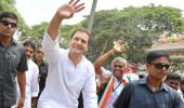 Rahul rides bicycle, bullock cart to protest against petrol price