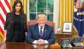 US President Trump meets Kim. Kim Kardashian, not Jong-un