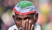 Portraits from the farmers march in Delhi