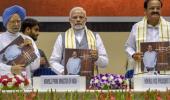 Calling for discipline is branded autocratic: Modi @ Naidu book launch