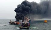 1 dead, 13 hurt as fire engulfs ship at Visakhapatnam