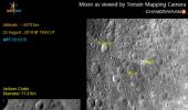 Chandrayaan-2 takes photos of craters on lunar surface