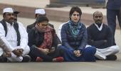 Priyanka leads Congress protest over Jamia incident