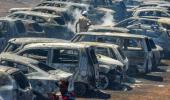 Blaze in Aero India parking area guts 300 cars; event goes on as scheduled