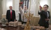 He's lovin' it: Trump serves up fast food feast at White House