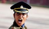 The 1st woman to lead an all-male marching contingent on R-Day