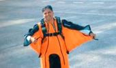 WATCH: IAF's first pilot does wingsuit skydive jump