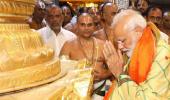 PHOTOS: Modi offers prayers at Tirupati shrine