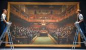 Banksy's UK Parliament painting sells for Â£10 million