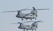 Apaches, Chinooks soar for Air Force day rehearsals