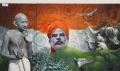 Painting of Modi with Gandhi gets bid for Rs 25L