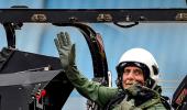 PHOTOS: Rajnath becomes 1st Def Min to fly in Tejas