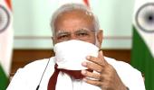 Modi wears homemade mask at meet with CMs