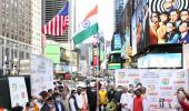 Indian tricolour hoisted for 1st time at Times Square