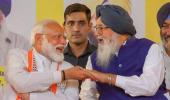 Amid farmers' stir, PM wishes ex-ally Badal on b'day