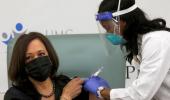 Kamala Harris gets 1st dose of Moderna COVID vaccine