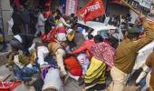 Anti-farm bill protesters lathi charged in Patna