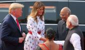 Trump gets ceremonial welcome at Rashtrapati Bhavan