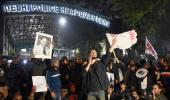 Protest outside Delhi Police HQ after JNU violence