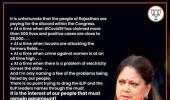 Rajasthan people are paying for Cong discord: Raje