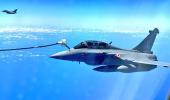 PHOTOS: On way to India, Rafales re-fuelled mid-air