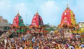 PIX: Historic Rath Yatra held in Puri under curfew