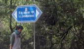 Road inside JNU named after Savarkar; board defaced