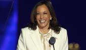 Kamala Harris wears Suffragette White for speech