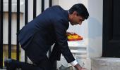 Rishi Sunak lights diyas on Downing Street for Diwali