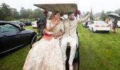 Couple in UK pull off COVID-secure drive-in wedding