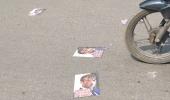 Macron's posters stuck on Mumbai road, removed