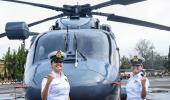 2 women officers to operate choppers from warships