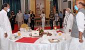 PIX: President's high tea with Modi and his ministers