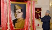 Prez unveils portrait of Netaji at Rashtrapati Bhavan