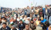 Farmers' stir: Crowd swells at Delhi-UP border