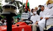 Rahul drives tractor to Parliament over farm laws