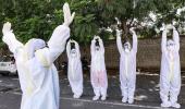 Amid Covid, world stretches and twists for Yoga day