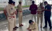 TDP chief detained at Tirupati airport, stages protest