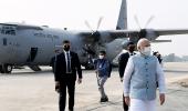 PIX: PM lands on Purvanchal Expressway in IAF plane