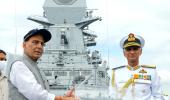 Rajnath swipes at China at Visakhapatnam commissioning