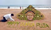 Goddess Durga's SAND Sculpture